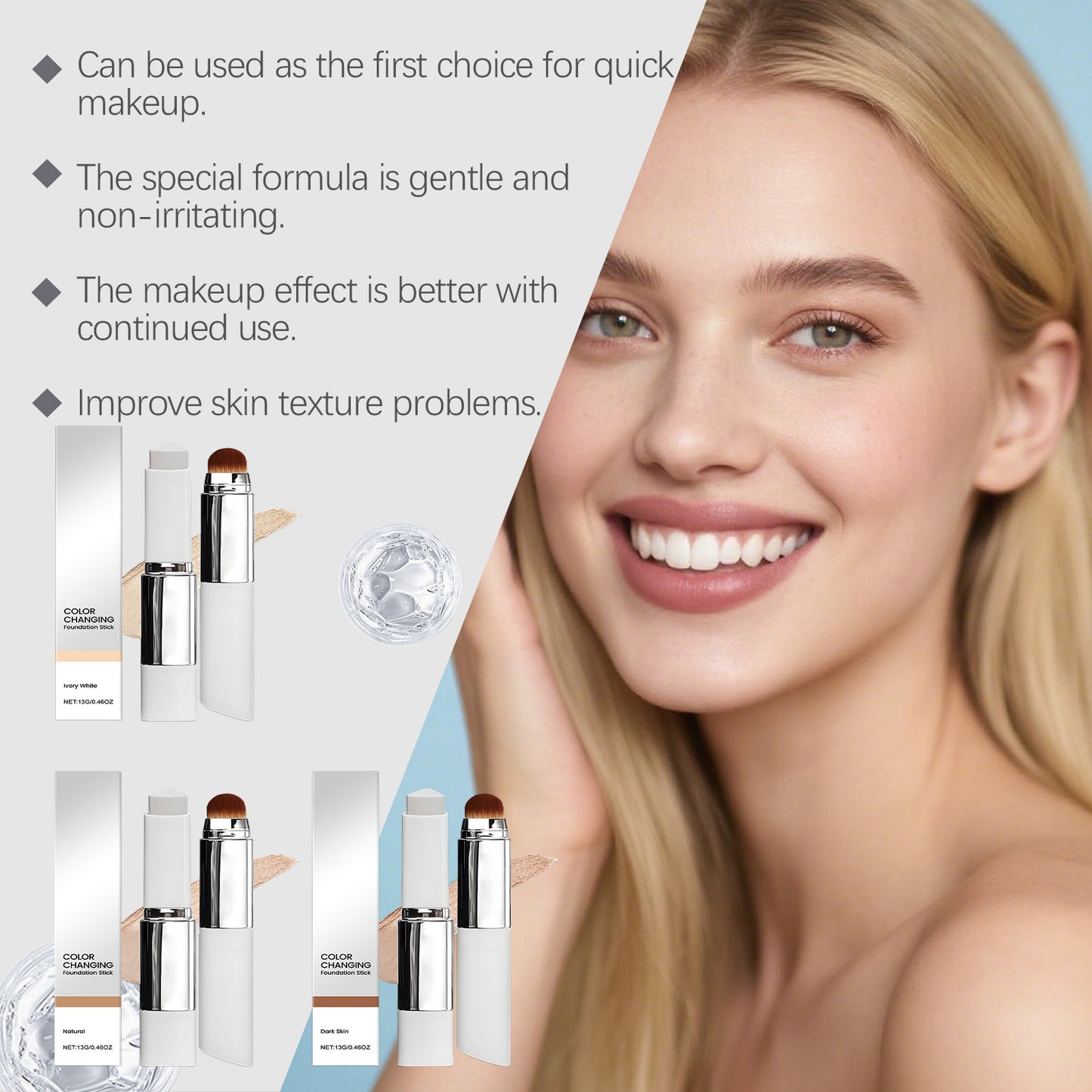 2-in-1 foundation with built-in brush